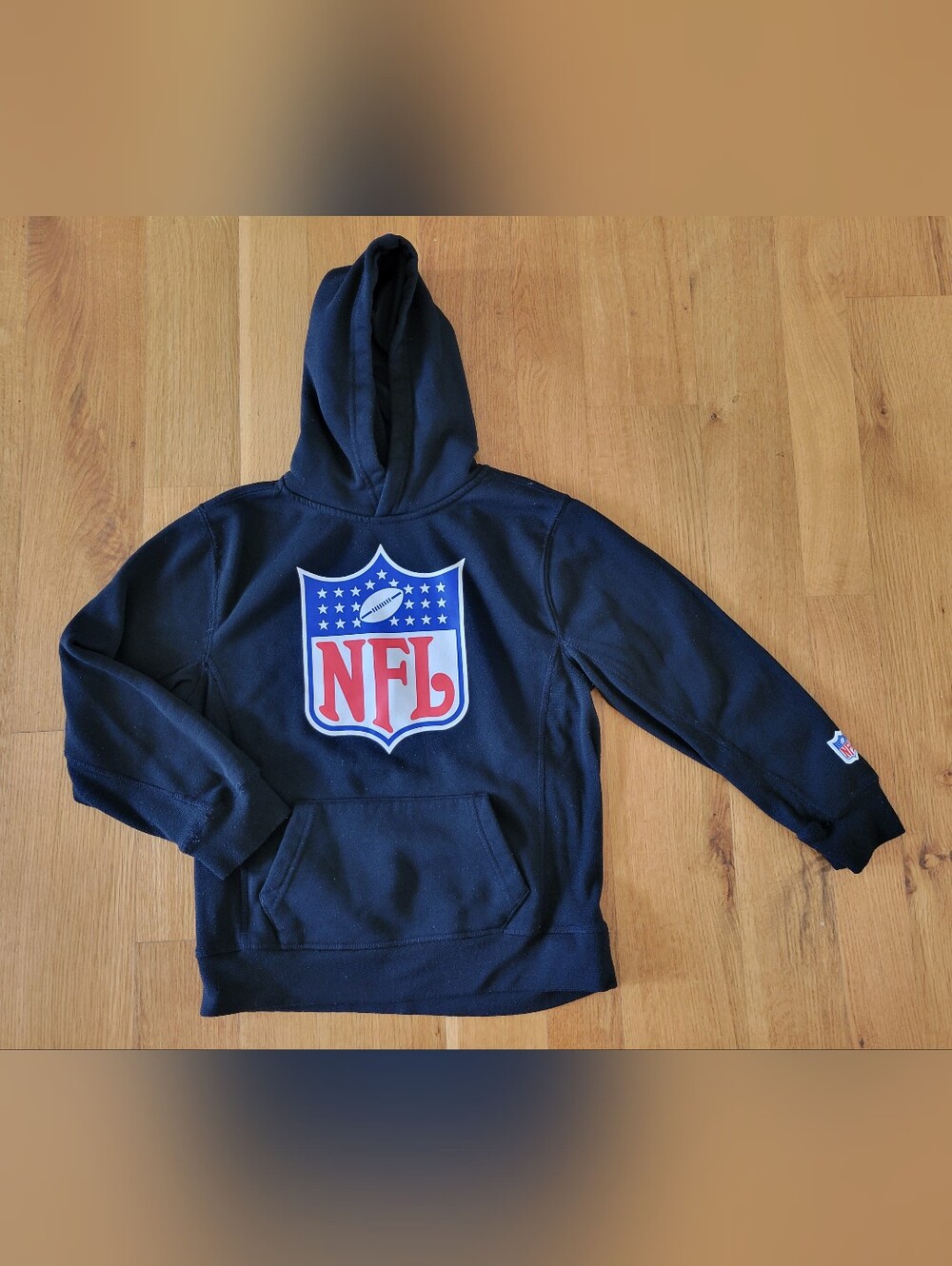 Youth 10-12 NFL Hoodie Black Sweatshirt Pullover
